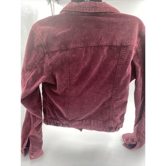 Silver Jeans Women’s Burgundy Medium Button Front Western Shirt - Picture 5 of 7